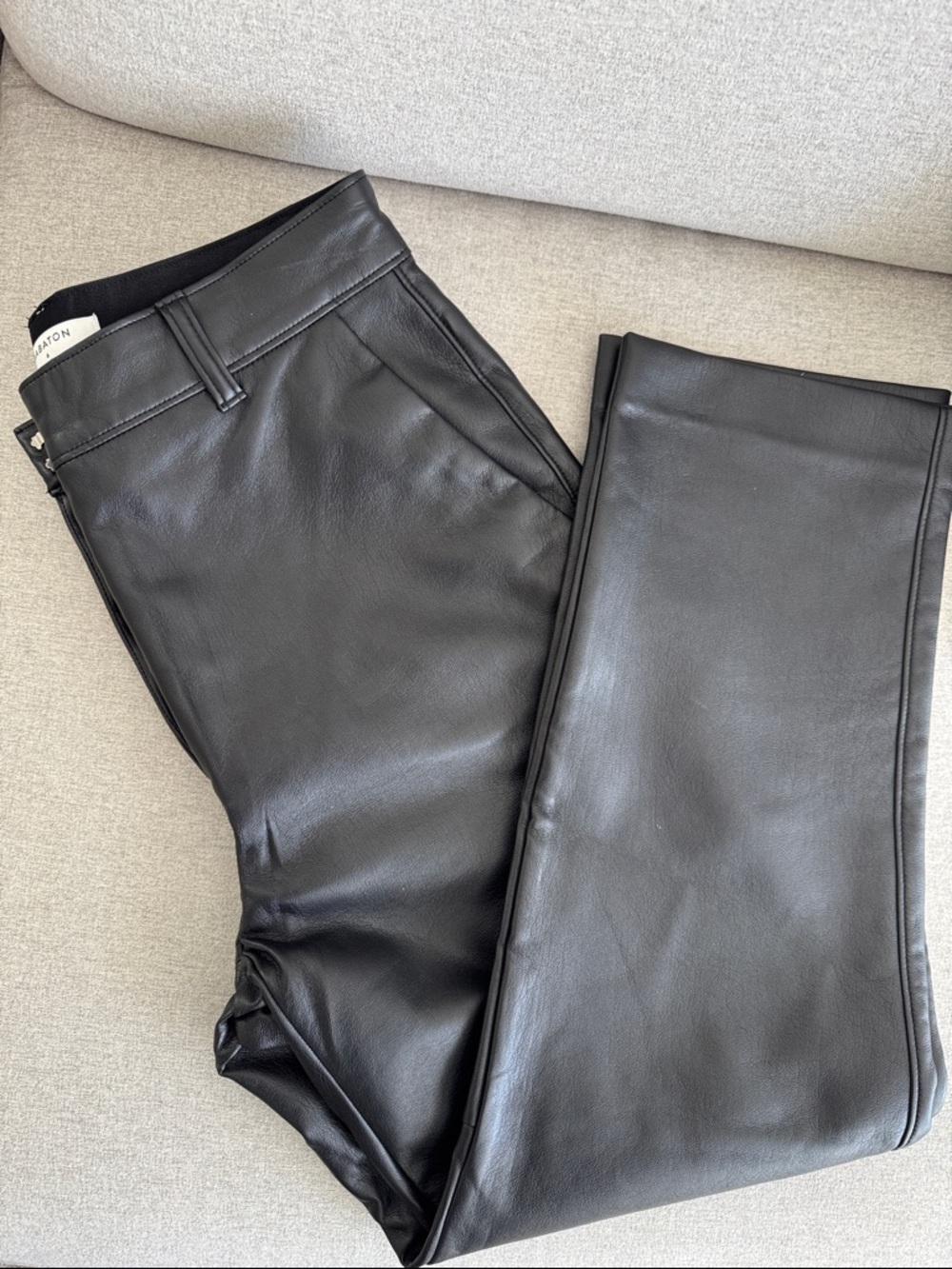 Aritzia Black Faux Leather Pants